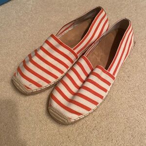 Vionic Orange and White Espadrilles